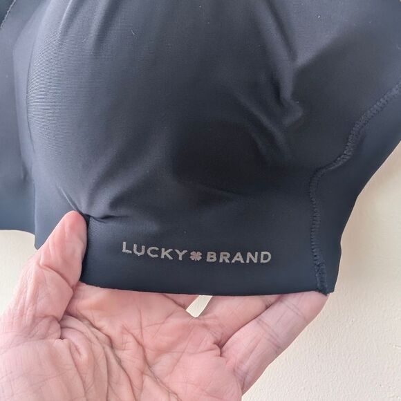 Lucky Brand V-neck Adjustable Strap Padded Bra Black Size Medium - Picture 5 of 6